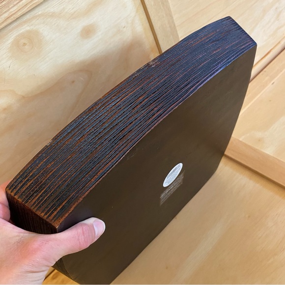 Mid Century Modern Style Heavy Acacia Wood Chip & Dip Serving Tray - Picture 9 of 12